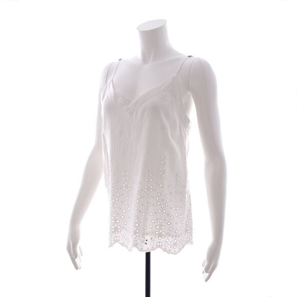 Japna Juniors Size Medium White Floral Sleeveless Tank Shirt - Picture 1 of 9